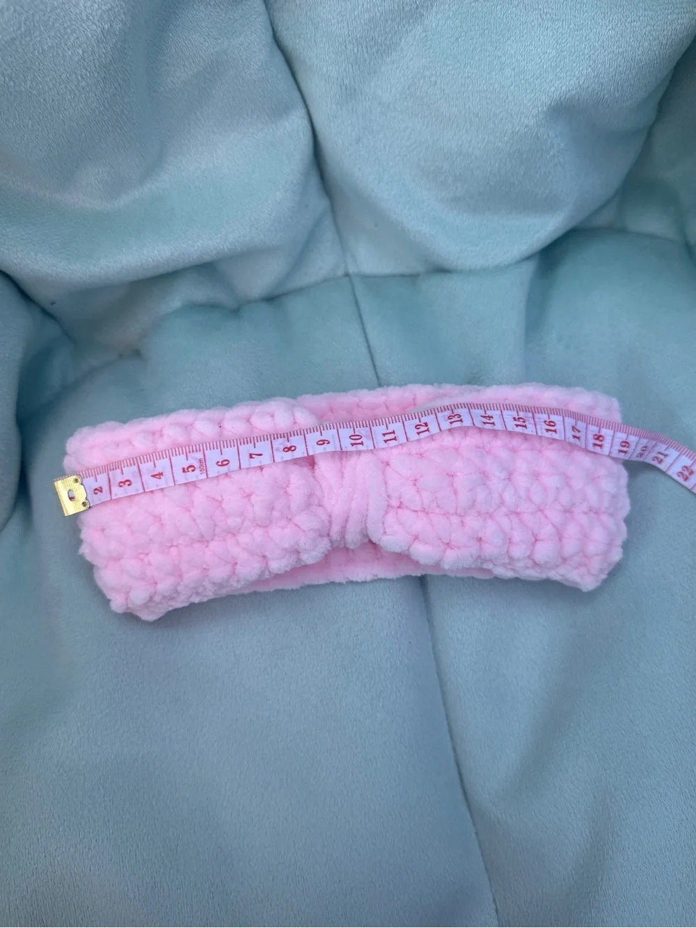 Handmade Pink Plush Twist Headband Ear Warmer